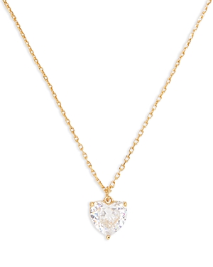 Shop Kate Spade New York My Love April Birthstone Heart Pendant Necklace, 16-19 In Clear/gold