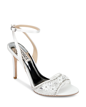 Badgley Mischka Women's Tazana Embellished Lace High Heel Sandals