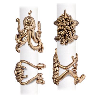 L'Objet - Haas Monster Ball Napkin Rings, Set of 4