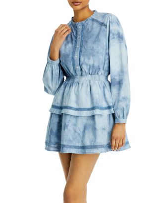 AQUA Smocked Waist Mini Dress - 100% Exclusive | Bloomingdale's