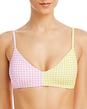 AQUA - Colorblocked Bikini Top