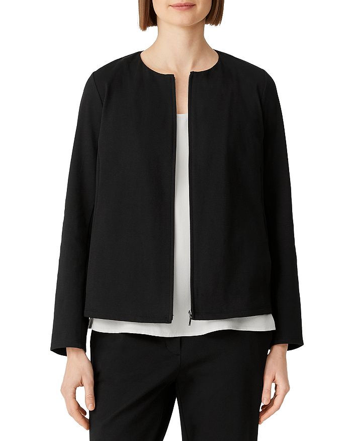 Eileen Fisher Petites Zip Front Jacket | Bloomingdale's