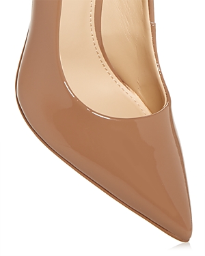 Marc Fisher Ltd Women's Sassie Pointed Toe Pumps In Medium Natural Patent