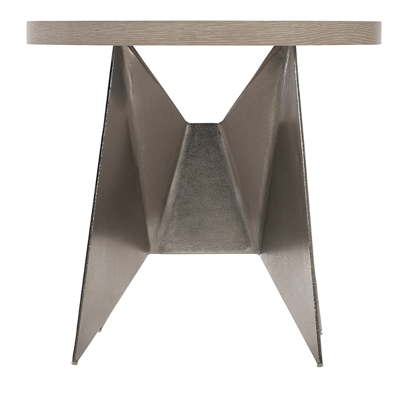 Bernhardt Solaria Round Side Table In Light Wood/brown