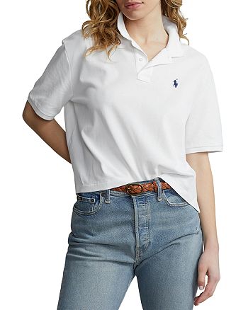 Ralph Lauren Cropped Cotton Polo Shirt | Bloomingdale's