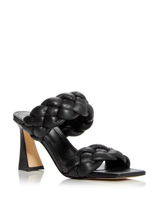 Hammy Braided High Heel Slide Sandals 