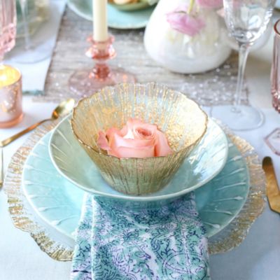 Rufolo Glass Gold Small Deep Bowl