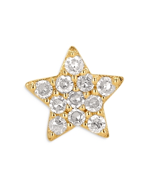 Moon & Meadow 14k Yellow Gold Diamond Pave Star Single Stud Earring