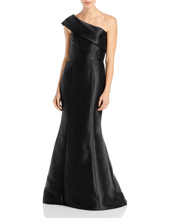 One Shoulder Fold Hem Evening Dress Gown main image 0