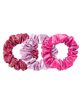 slip - Pure Silk Large Scrunchies, Spring Rose, Set of 3
