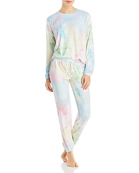 PJ Salvage - PJ Salvage Watercolor Long Sleeve Pajama Top & Jogger Pajama Pants