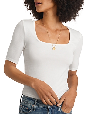 Shop Marine Layer Lexi Ribbed Top In White