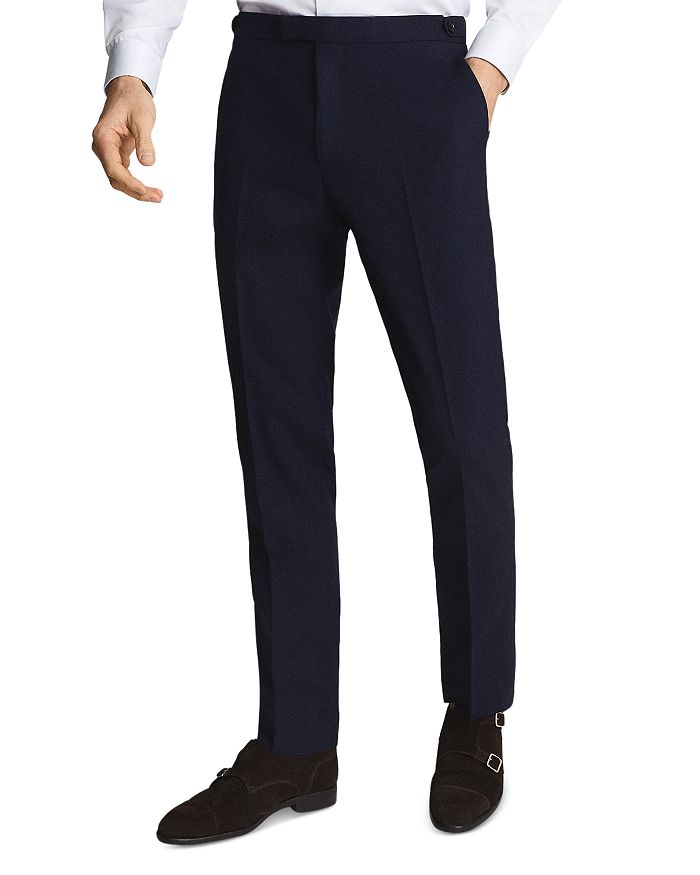 Black Wool Stretch Dress Pant