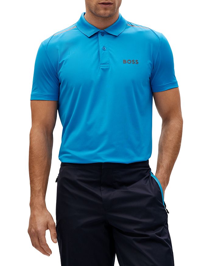 BOSS Paddytech Logo Print Regular Fit Polo Shirt | Bloomingdale's