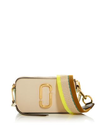 Marc Jacobs Snapshot Leather Crossbody In Tapioca Multi