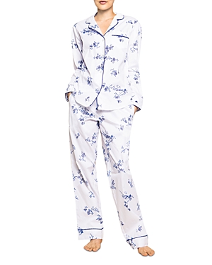 Shop Petite Plume Indigo Pajama Pants Set In Indigo Floral