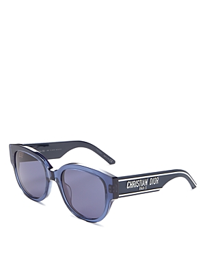 Dior Wil Bu Butterfly Sunglasses, 54mm In Blue/blue Solid