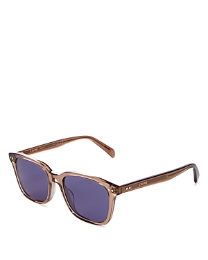Celine Square Sunglasses, 53mm In Brown/blue