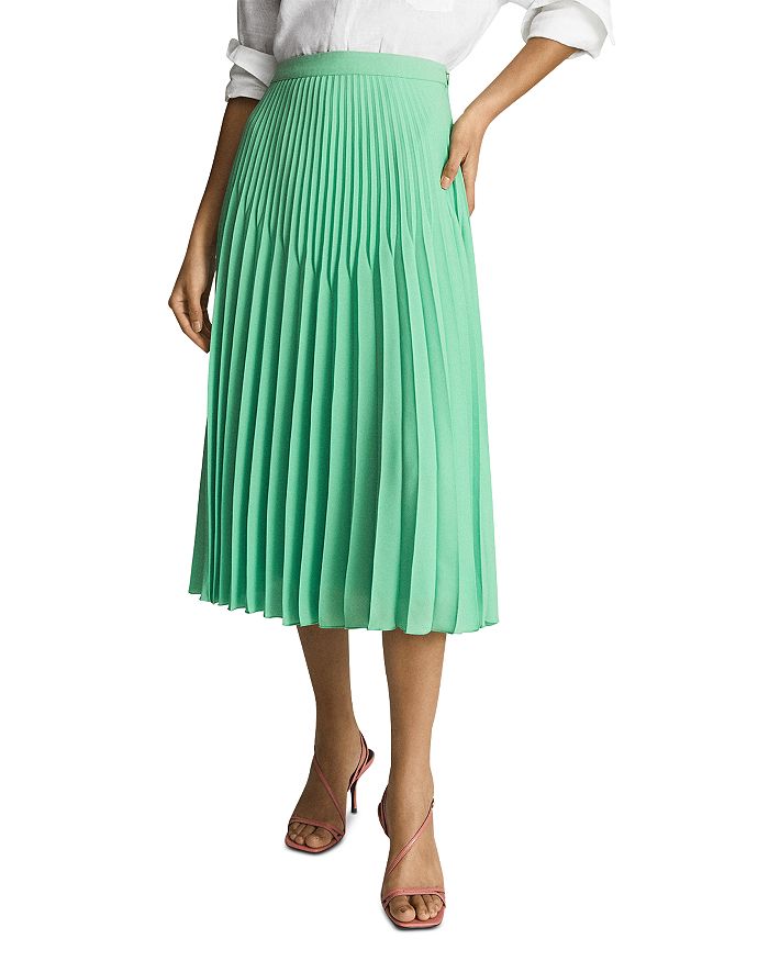 White pleated skirt reiss online