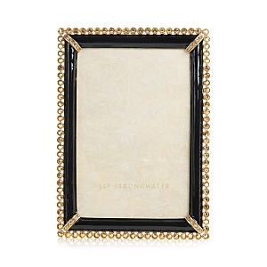 Shop Jay Strongwater Lorraine Stone Edge Picture Frame, 4 X 6 In Black