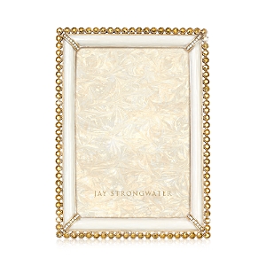 Shop Jay Strongwater Lorraine Stone Edge Picture Frame, 4 X 6 In Gold