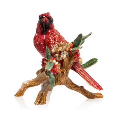 Cardinal on Branch Figurine