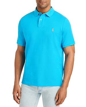 Polo Ralph Lauren Cotton Mesh Custom-fit Polo Shirt In Cove Blue