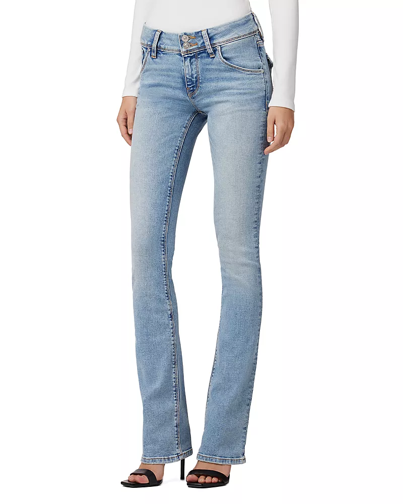 Hudson Beth Mid Rise Baby Bootcut Jeans in Motion