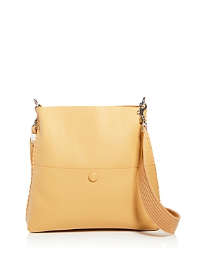 Callista Iconic Slim Messenger Leather Crossbody Bag In Amber