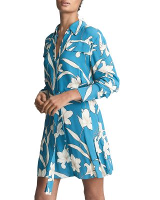 REISS - Tilda Floral Print Shirt Dress