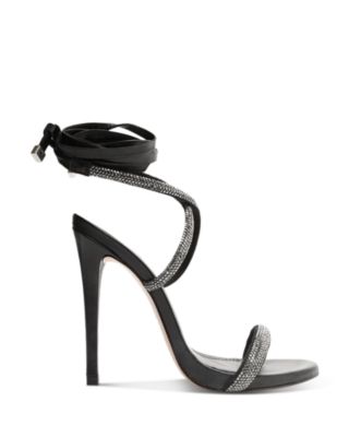 black thin strappy heels