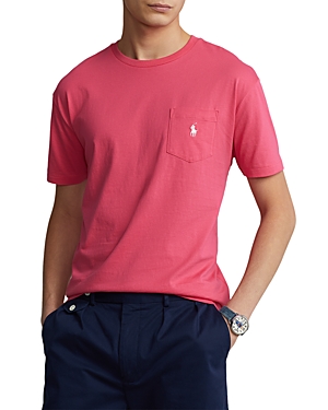 Polo Ralph Lauren Classic Fit Jersey Pocket Tee In Hot Pink