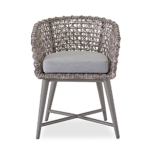 Bloomingdale's Saybrook Dining Chair In Wicker/light Gray