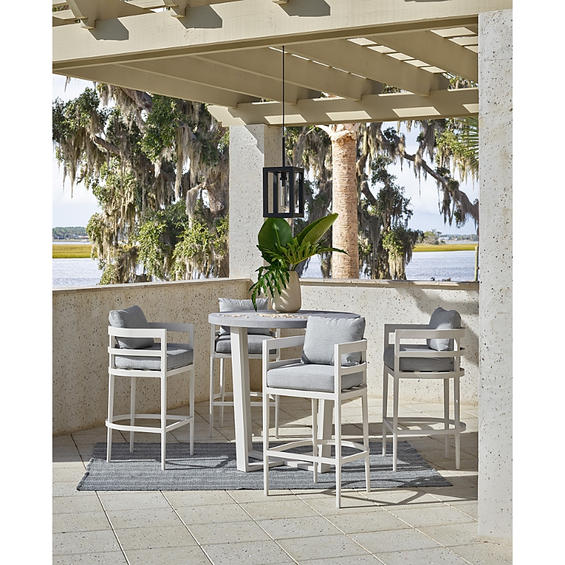 Bloomingdale's Universal South Beach Bar Chair In White/grey