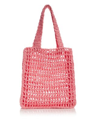 Aqua Crochet Tote Bag