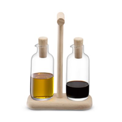 Dine Oil &amp; Vinegar Set with Oak Stand