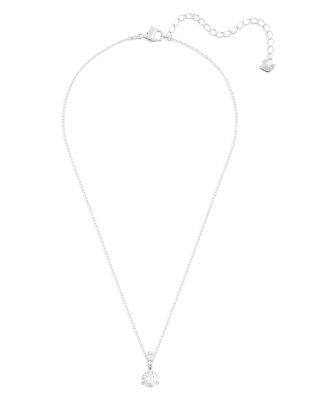 Stilla Solitaire Crystal Pendant Necklace, 14.9"