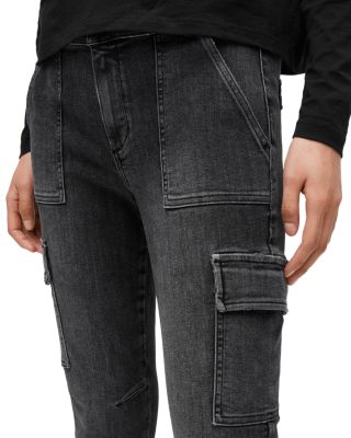 Duran Skinny Cargo Jeans in Washed Black