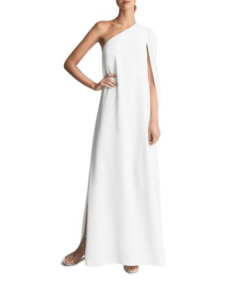 REISS Nina One Shoulder Cape Maxi Dress | Bloomingdale's