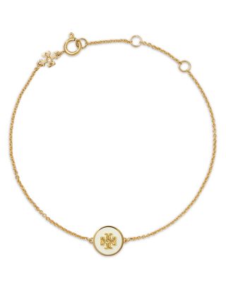 Tory Burch Kira Logo Colored Disc Link Bracelet
