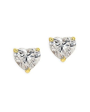 Bloomingdale's Diamond Heart Cut Stud Earrings In 14k Yellow Gold, 0.25 Ct. T.w. - 100% Exclusive In White/gold
