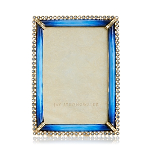 Jay Strongwater Lucas Stone Edge Picture Frame In Lapis