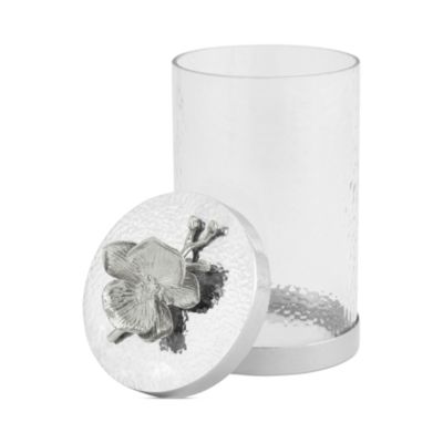 Medium White Orchid Canister