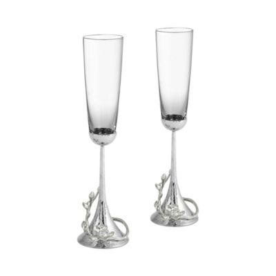 White Orchid Toasting Flute