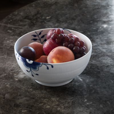 Blue Fluted Mega Serving Bowl, 7 Cups