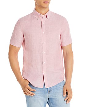 Michael Kors - Linen Blend Yarn Dyed Slim Fit Button Down Shirt