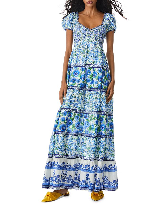 Alice and Olivia Rosalyn Puff Sleeve Empire Maxi Dress | Bloomingdale's