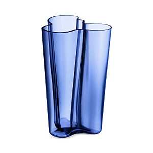 Shop Iittala Aalto Vase, 10 In Blue
