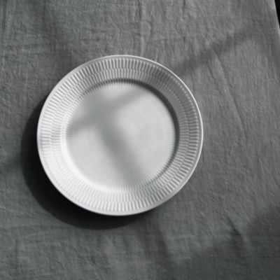 White Fluted Plain Dinnerware