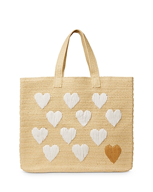 Btb Los Angeles Be Mine Straw Tote